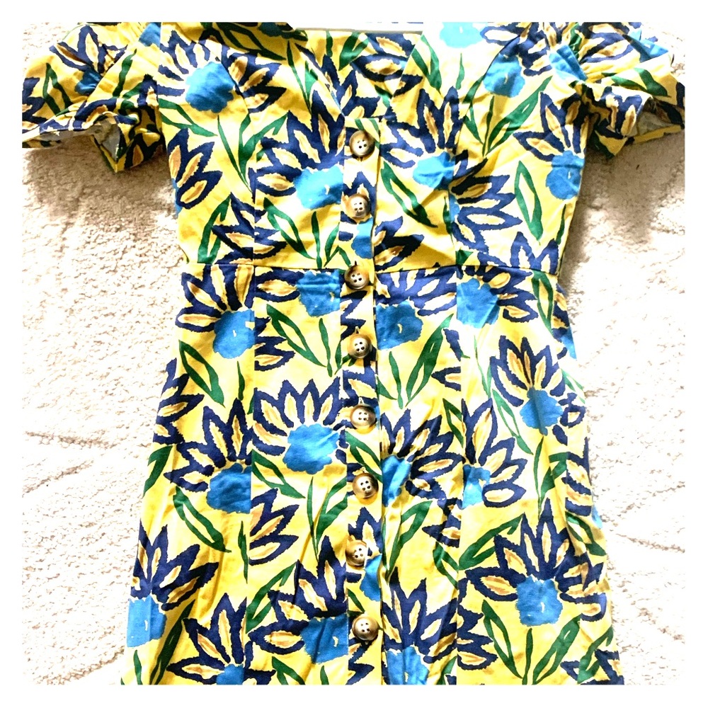 Zara bright summer button down dress